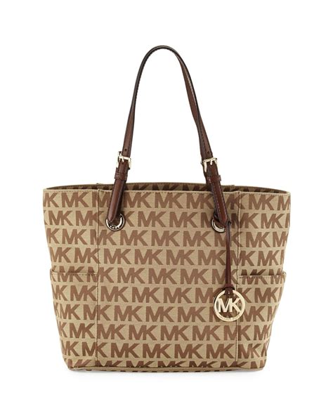 michael michael kors jet set item ew signature tote handbag|michael kors designer tote jetset.